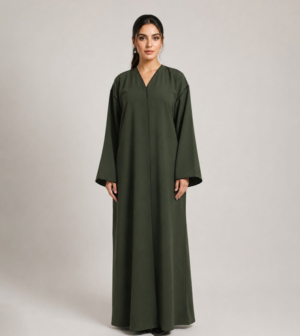 Nikias  Arabian Clothing - Olive Abayas