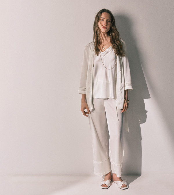 ويمينز سيكريت  ملابس نوم - أبيض Pyjama Set