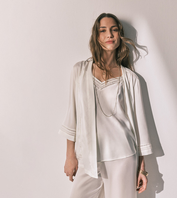 ويمينز سيكريت  ملابس نوم - أبيض Pyjama Set