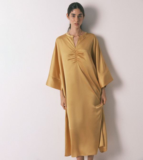 Women’secret  Night Dress & Gowns - Mustard Night Dress & Gowns