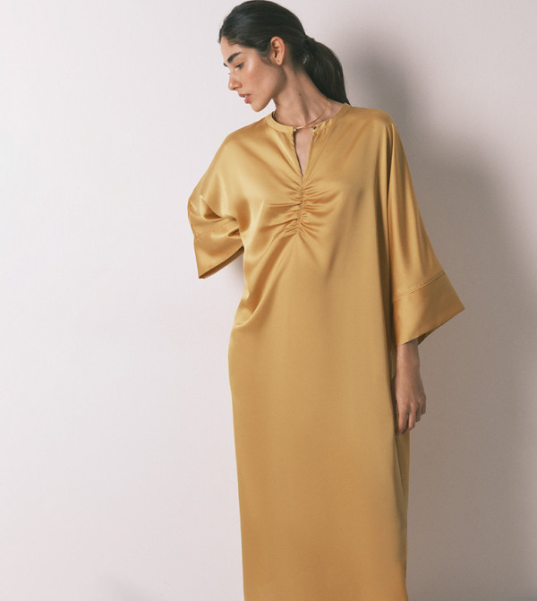 Women’secret  Night Dress & Gowns - Mustard Night Dress & Gowns