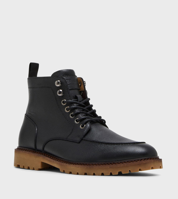 ستيف مادن  أبوات - أسود Lace up Boots