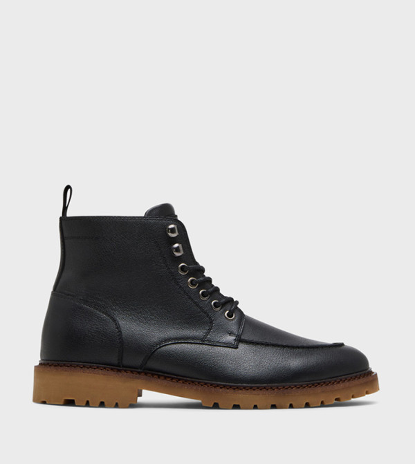 ستيف مادن  أبوات - أسود Lace up Boots