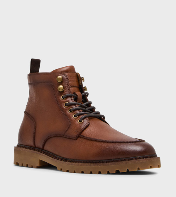 ستيف مادن  أبوات - حنطي Lace up Boots
