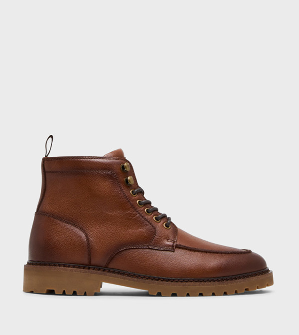 ستيف مادن  أبوات - حنطي Lace up Boots