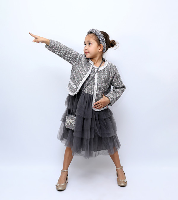 Ddaniela Dresses - Grey Party Dress