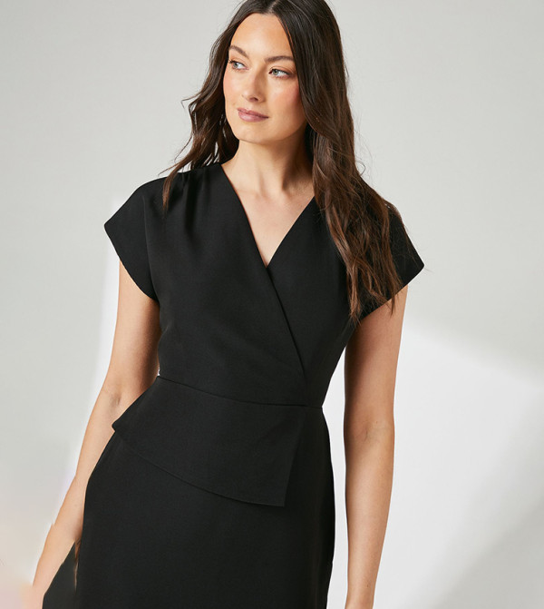 Principles  peplum-play - Black Midi Dresses