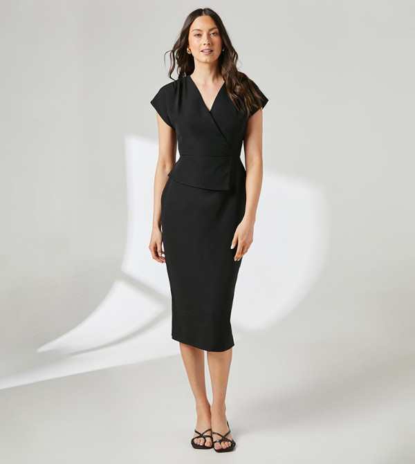 Principles  peplum-play - Black Midi Dresses