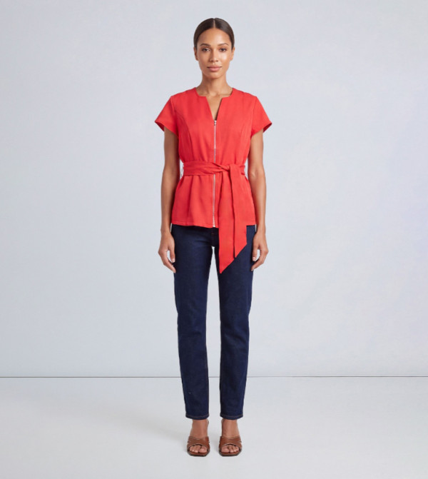 Principles Principles - Red Casual Tops