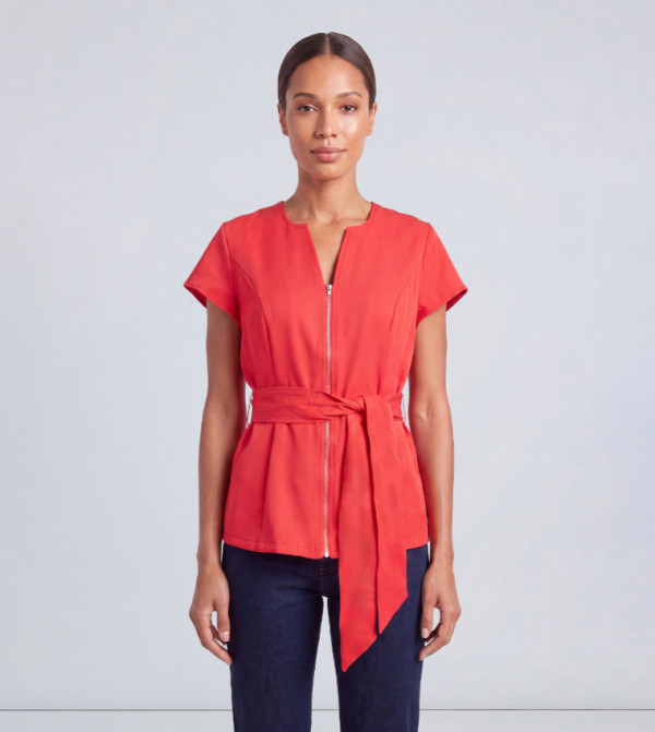 Principles Principles - Red Casual Tops