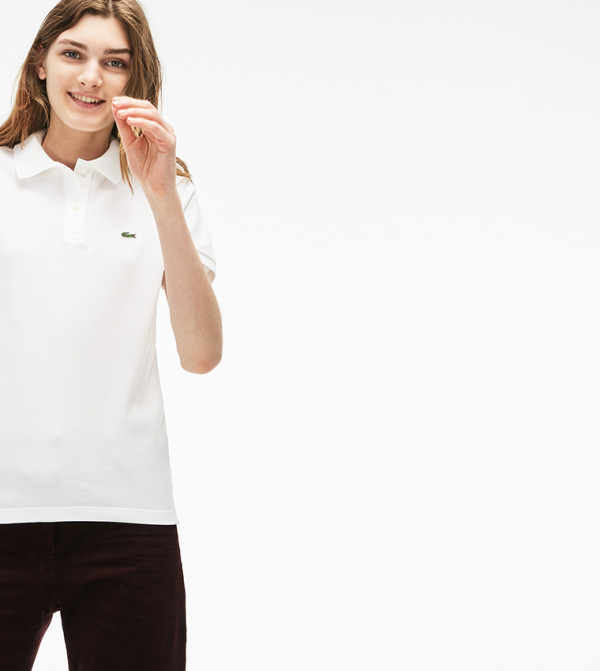 Lacoste  Clothing - White Polo T-shirts