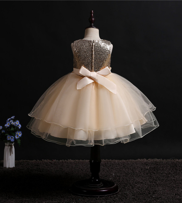 Ddaniela  kids ramadan dresses - Cream Party Dress