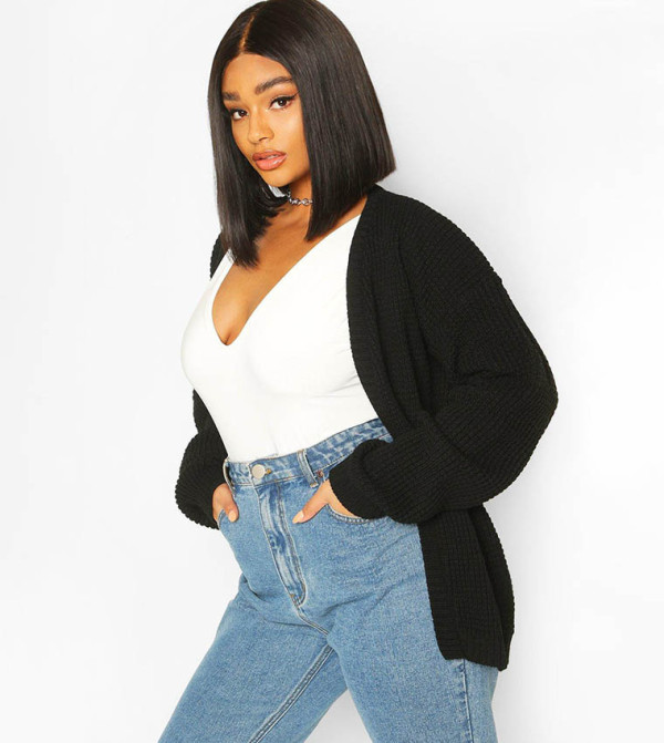 boohoo  Plus Size - Black Sweaters & Cardigans