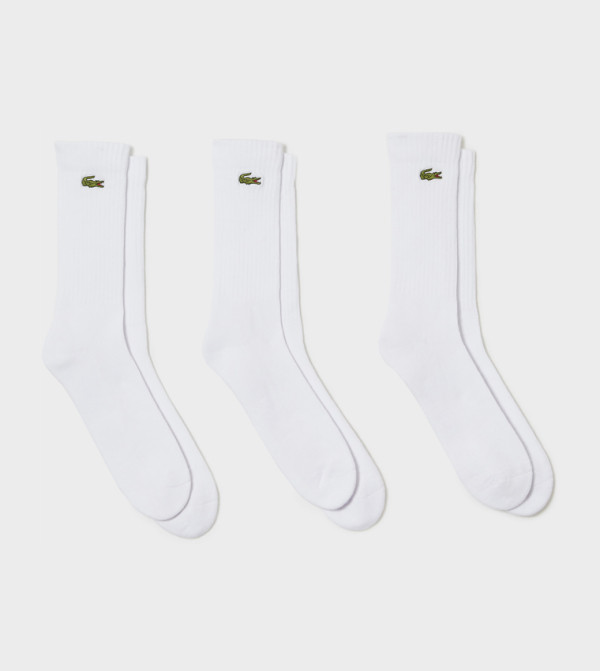Lacoste Calf Length Socks - White Calf Length Socks