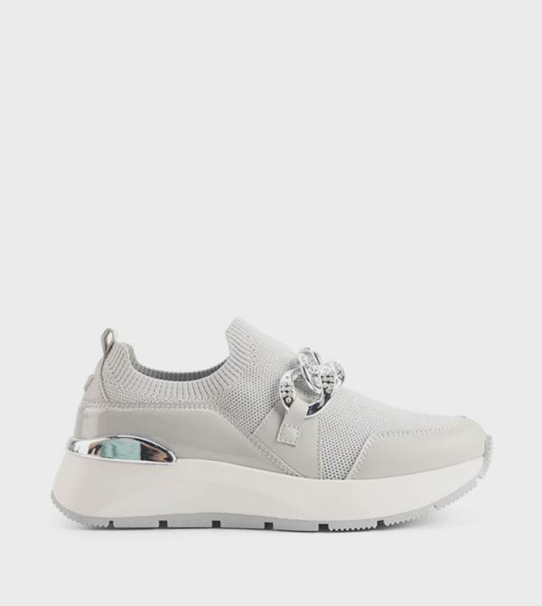 Nine West Slip-Ons - Grey Casual Slip-ons