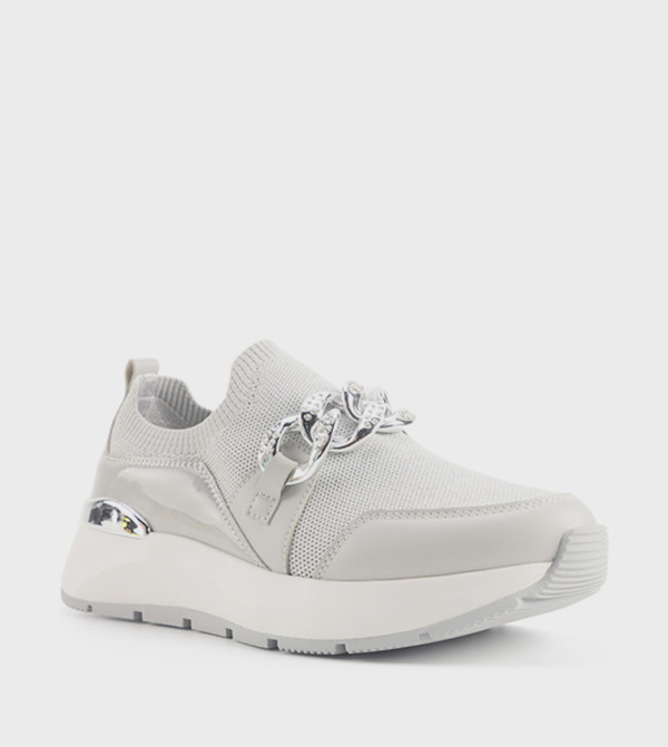 Nine West Slip-Ons - Grey Casual Slip-ons