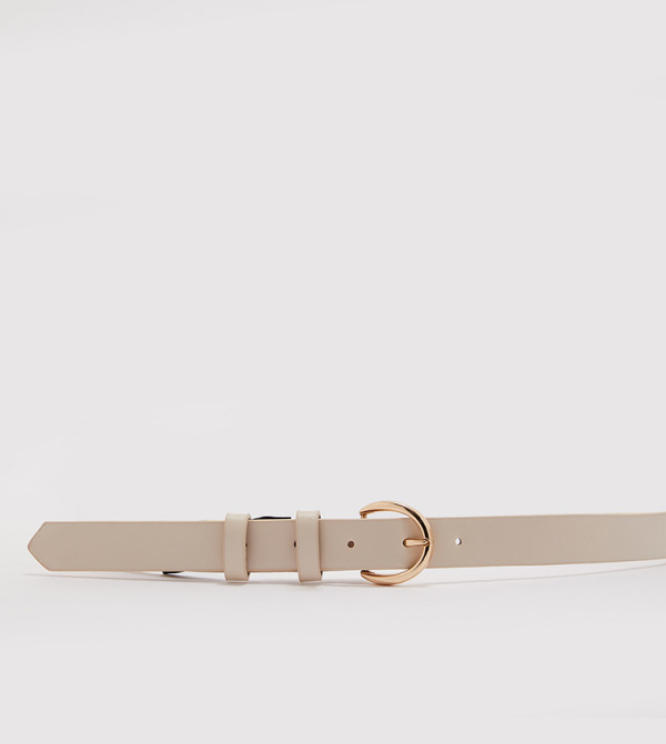 R&B  Belts - Beige Leather Belts