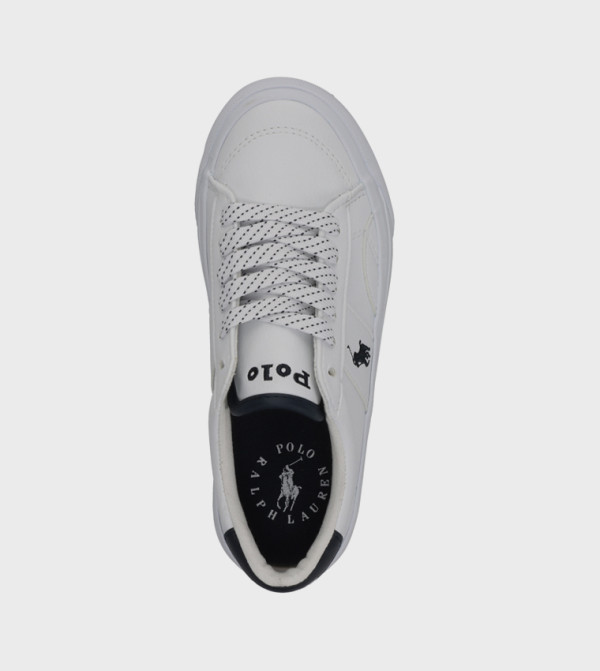 بولو رالف لورين sneaker-squad - أبيض أحذية برقبة منخفضة