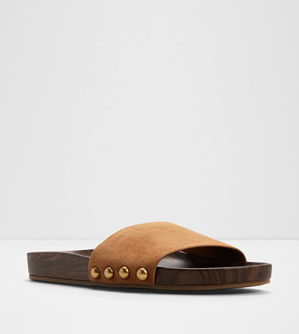 ألدو vacation-loading-w - بني Flat Sandals