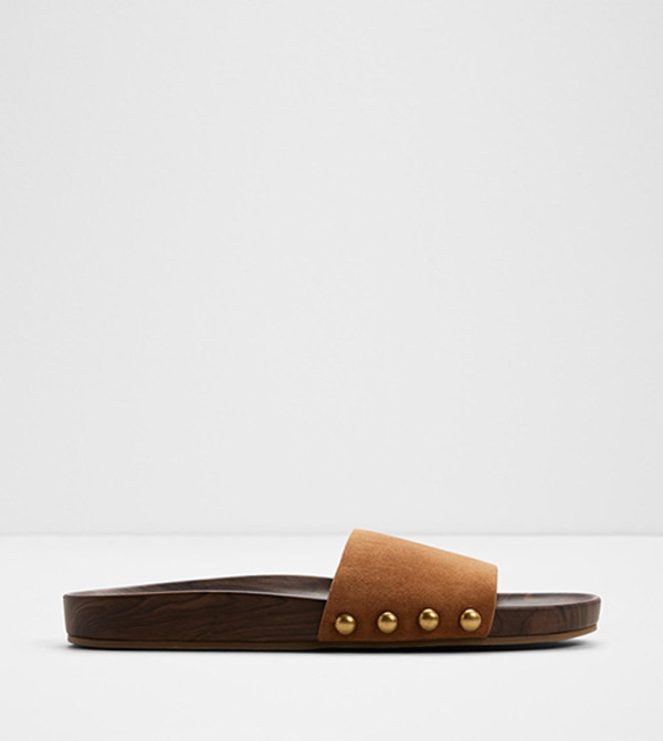 ألدو vacation-loading-w - بني Flat Sandals