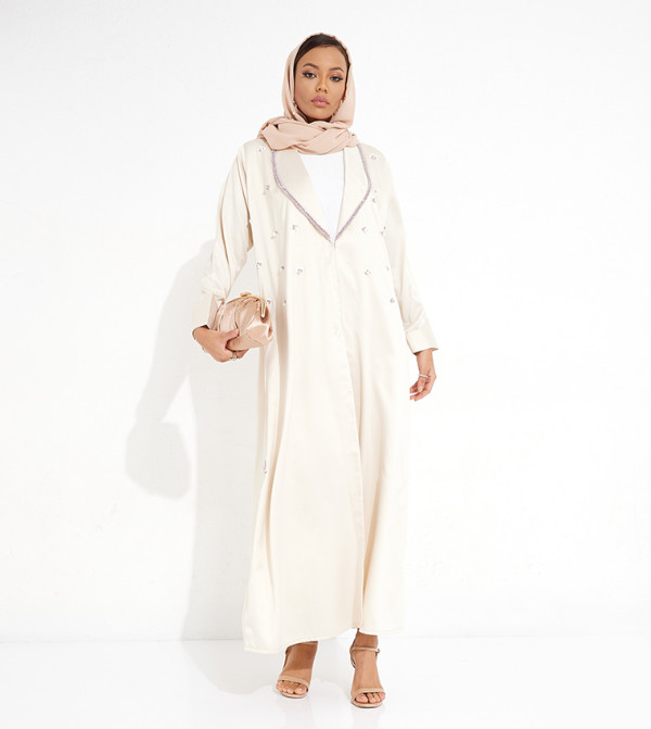 Rosette Abaya Rosette Abaya - Beige Abayas