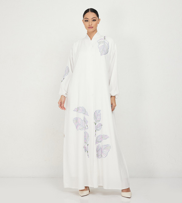 Rosette Abaya Rosette Abaya - White Abayas