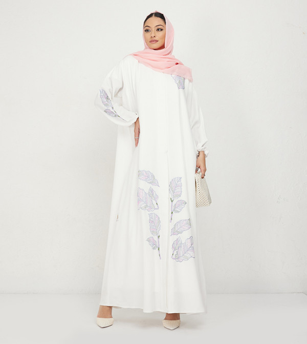 Rosette Abaya Rosette Abaya - White Abayas