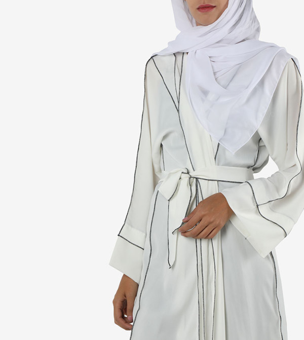 روزا عباية  - أبيض Abayas