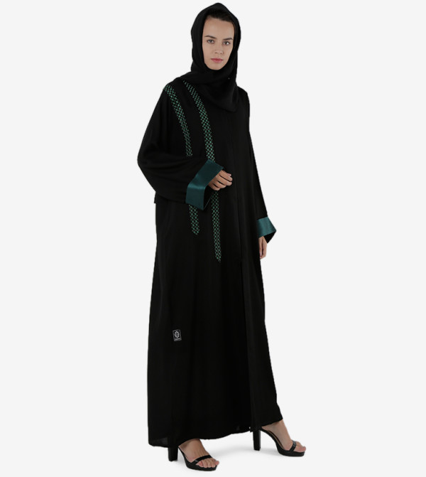 روزا عباية modest wear - أسود Abayas