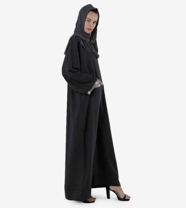 روزا عباية modest wear - أسود Abayas