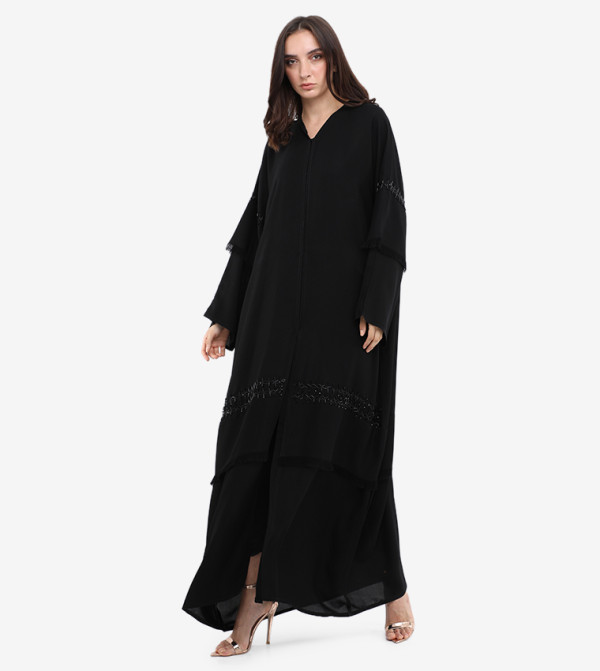 روزا عباية  ملابس عربية  - أسود Jalabiya