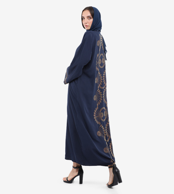 Roza Abaya Arabian Clothing - Blue Jalabiya