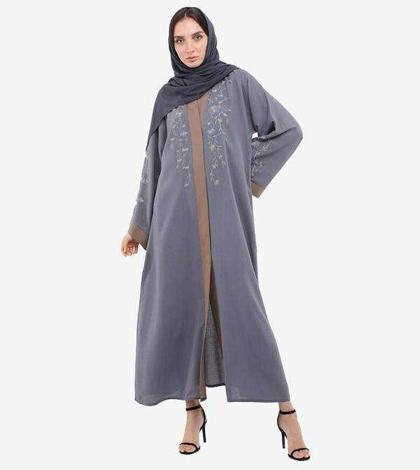 Roza Abaya ramadan - Grey Abayas
