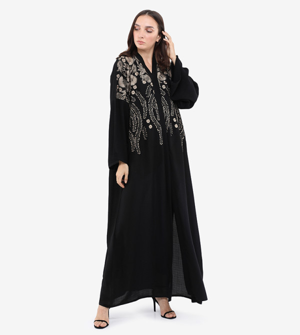 Roza Abaya  Arabian Clothing - Black Abayas