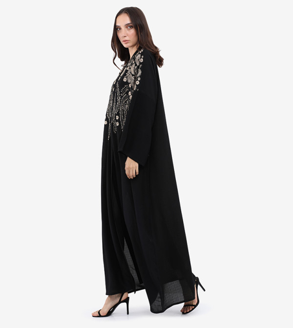 Roza Abaya  Arabian Clothing - Black Abayas