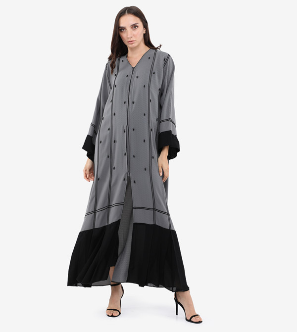 Roza Abaya  Arabian Clothing - Grey Abayas