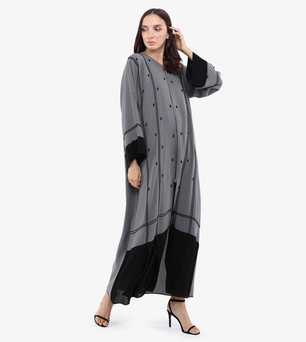 Roza Abaya  Arabian Clothing - Grey Abayas
