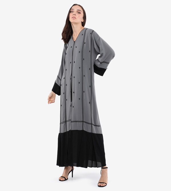 Roza Abaya  Arabian Clothing - Grey Abayas
