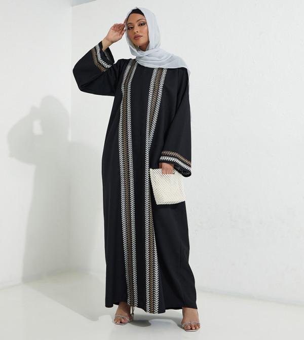 Roza Abaya  b24a8cbe-4667-4df9-b862-af602acc718e - Black Abayas