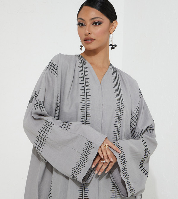 Roza Abaya Roza Abaya - Grey Abayas