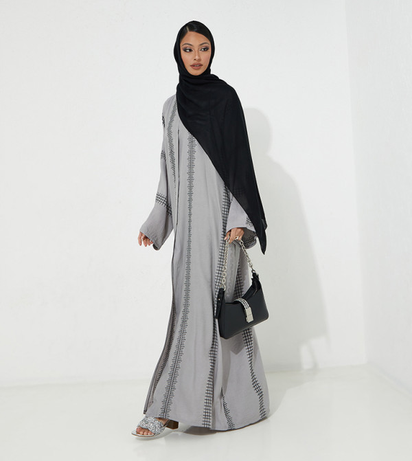 Roza Abaya Roza Abaya - Grey Abayas