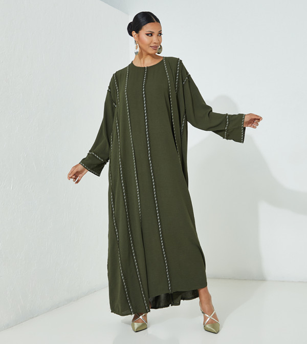 Roza Abaya  Clothing - Green Abayas