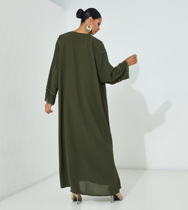 Roza Abaya  Clothing - Green Abayas