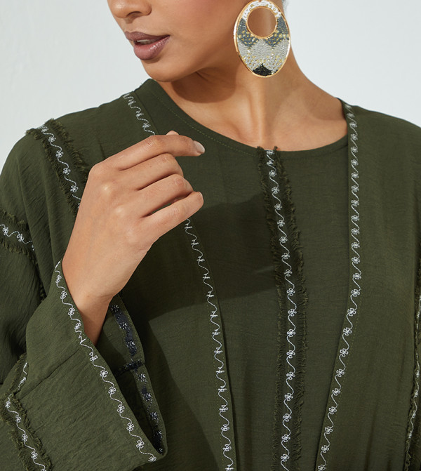 Roza Abaya  Clothing - Green Abayas