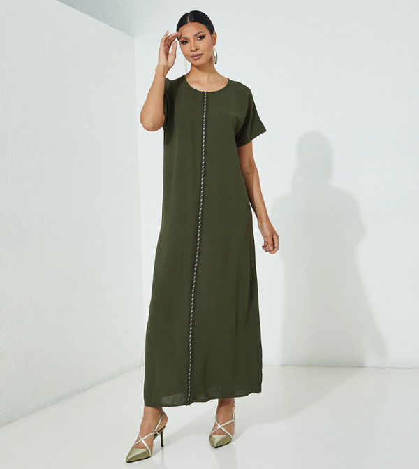 Roza Abaya  Clothing - Green Abayas