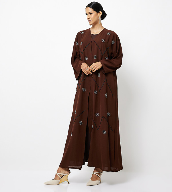 Roza Abaya Roza Abaya - Brown Abayas