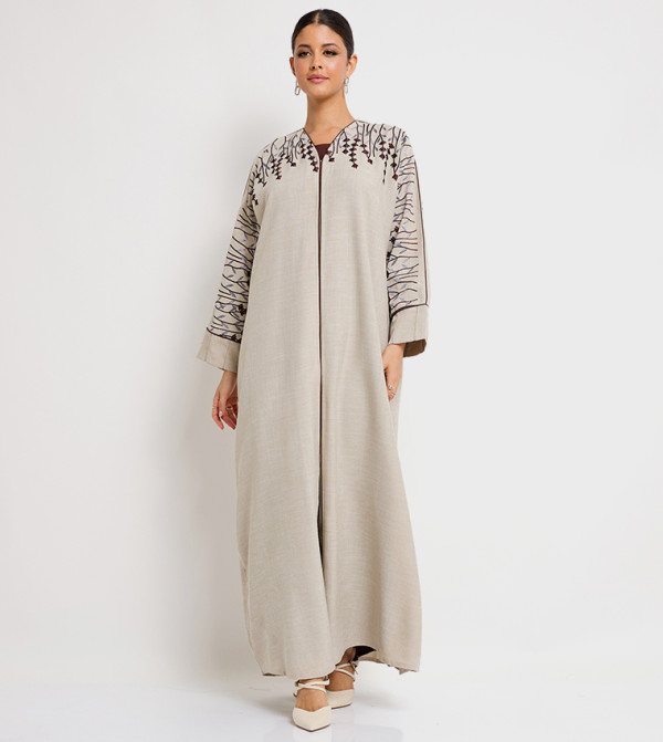 Roza Abaya Roza Abaya - Beige Abayas