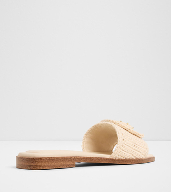 Aldo  caution-hottest-deals-ksa - Beige Flat Sandals