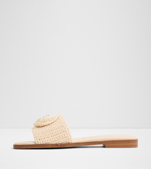 Aldo  caution-hottest-deals-ksa - Beige Flat Sandals