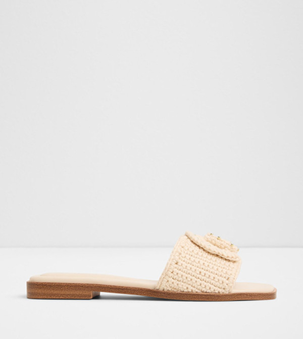 Aldo  caution-hottest-deals-ksa - Beige Flat Sandals